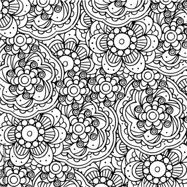 Fototapeta seamless floral pattern