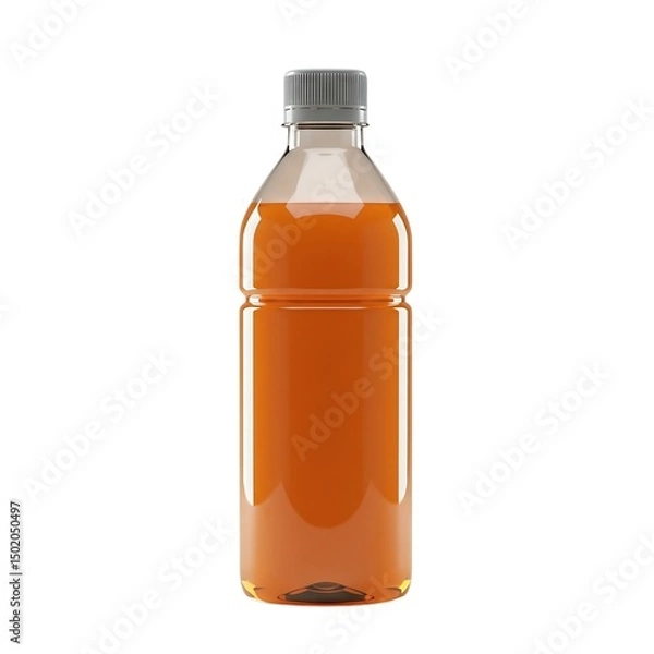 Fototapeta Orange juice bottle mockup isolated on white background