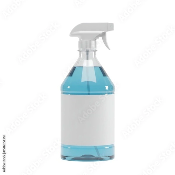 Fototapeta Spray bottle mockup with blank label