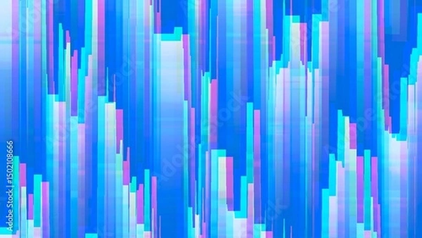 Fototapeta ブルー系のスピードライン｜縦線ボーダーライン