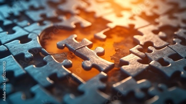 Fototapeta Missing puzzle piece