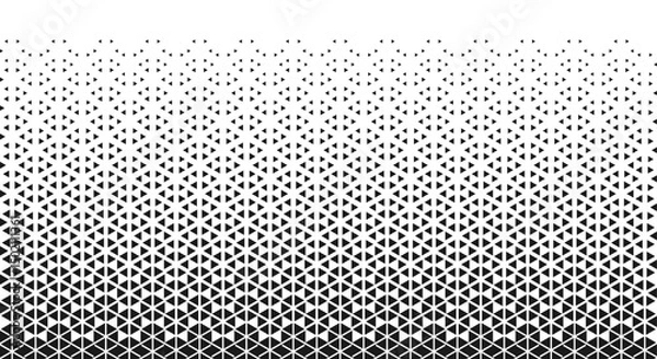 Obraz Geometric triangle pattern black white vector background with abstract gradient for digital print and web applications