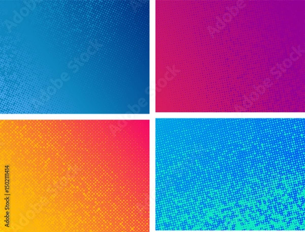 Obraz Abstract background spotted halftone effect vector