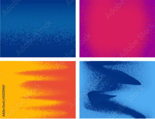 Obraz Circles halftone abstract halftone background vector illustration