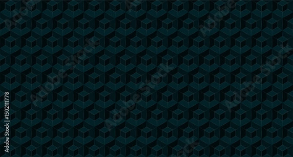 Obraz A Geometric pattern featuring repeating hexagonal design in shades of blue and teal.