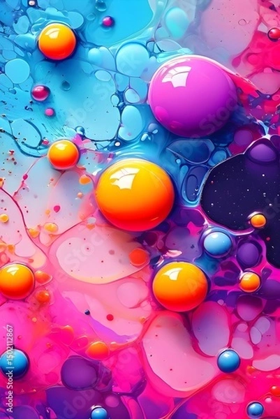 Fototapeta abstract background with bubbles