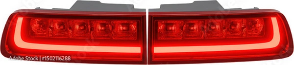 Fototapeta Modern LED Taillights Automotive Red Rear Lights Car Parts Upgrade