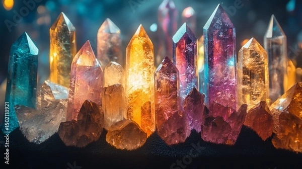 Obraz A dazzling array of colorful crystals creates a magical and enchanting display