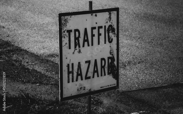 Obraz Traffic hazard sign