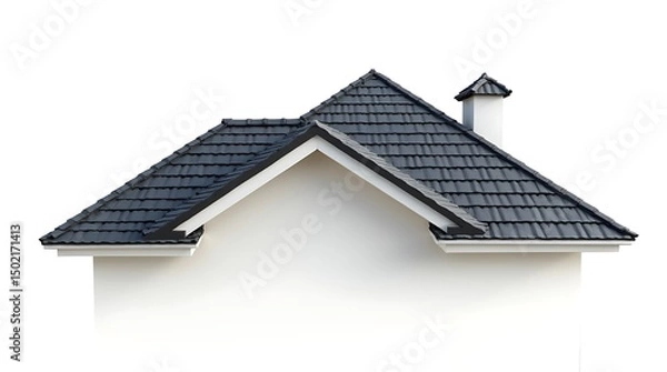 Fototapeta house on white background