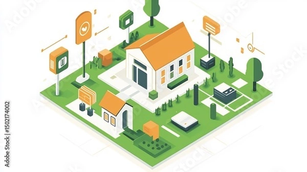 Fototapeta Iot enhanced manufacturing using smart robots connected tools centralized control dashboards