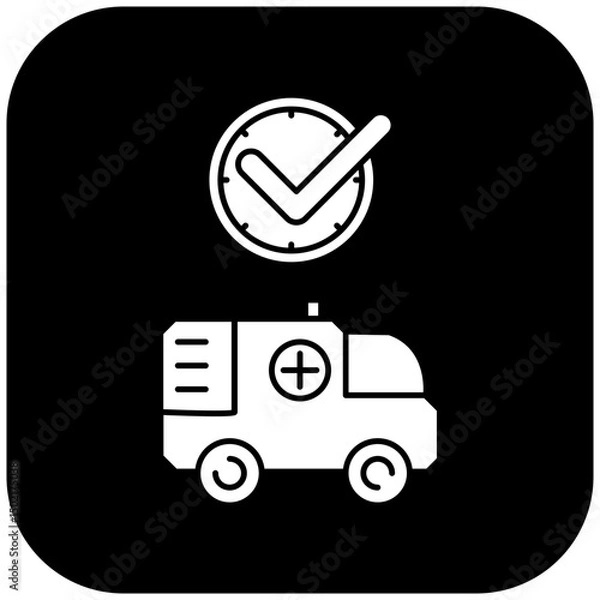 Obraz ambulance icon design on time