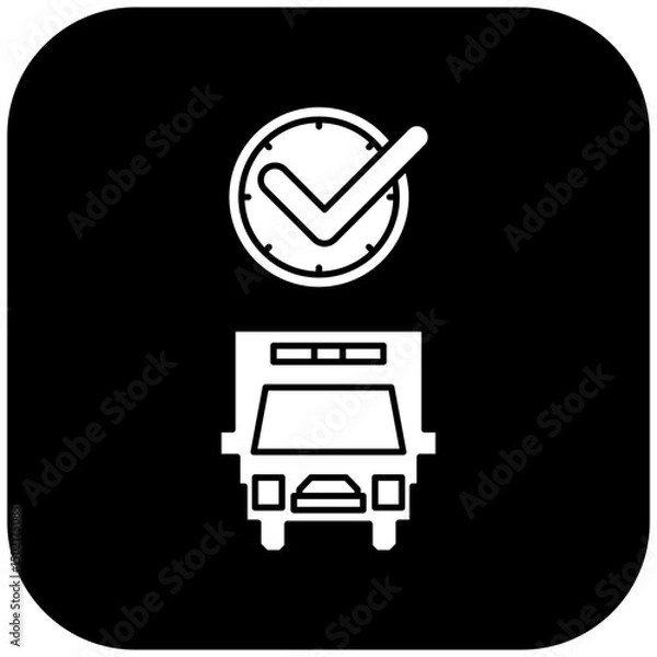 Obraz ambulance icon design on time