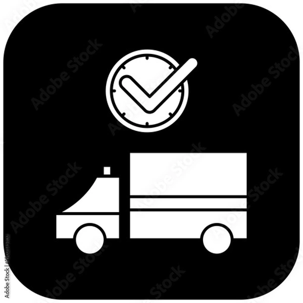 Obraz ambulance icon design on time