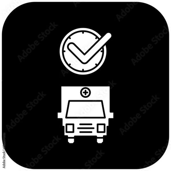 Obraz ambulance icon design on time