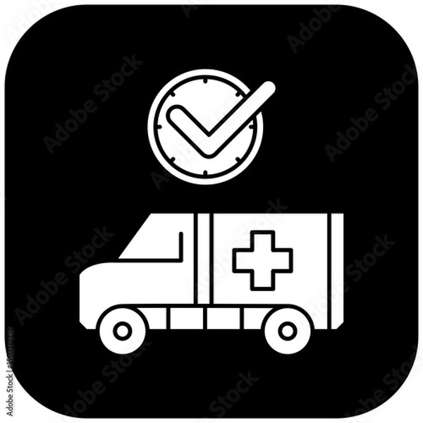 Obraz ambulance icon design on time