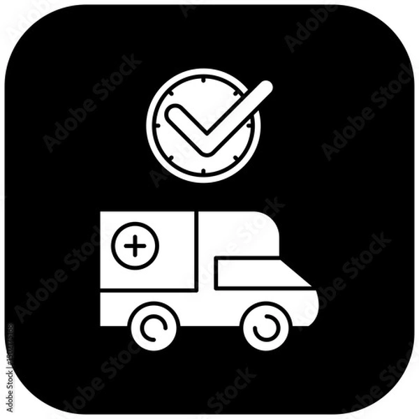 Obraz ambulance icon design on time