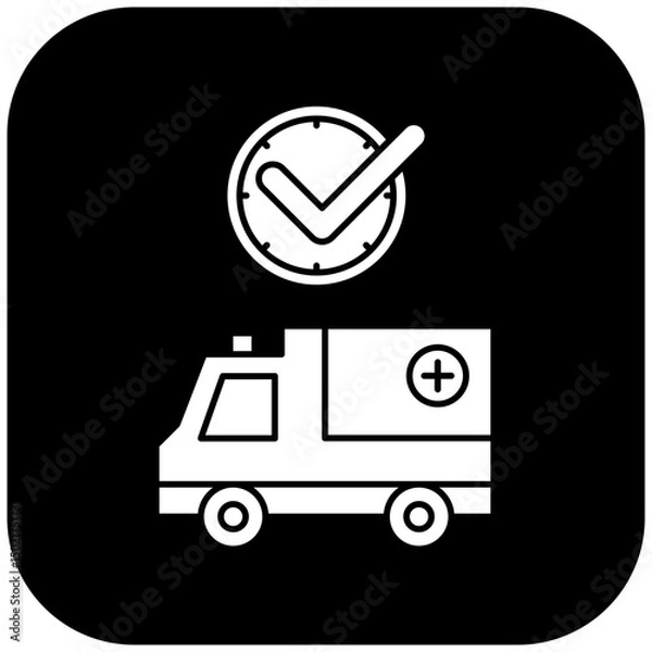 Obraz ambulance icon design on time