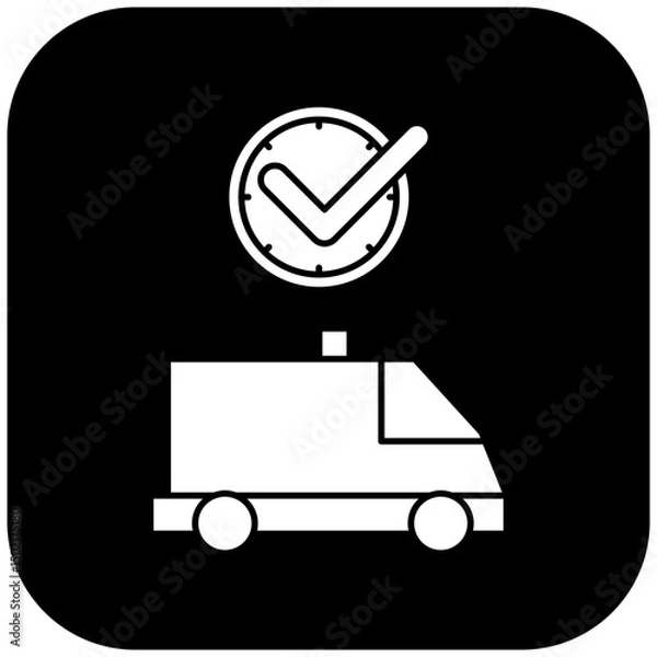 Obraz ambulance icon design on time