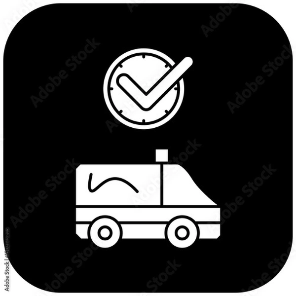 Obraz ambulance icon design on time