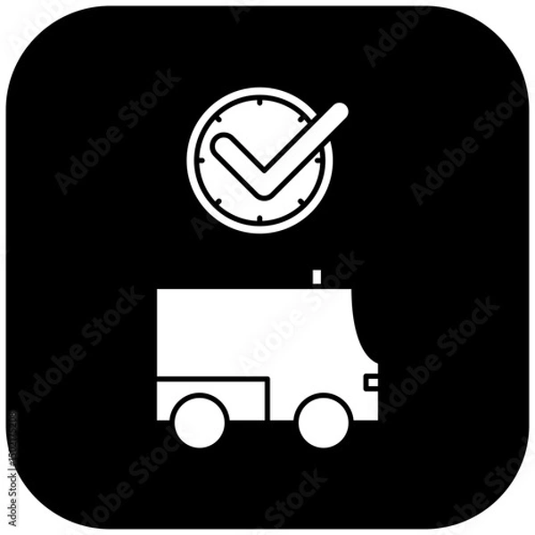 Obraz ambulance icon design on time