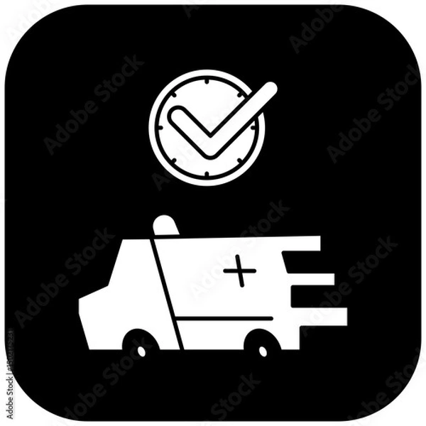 Obraz ambulance icon design on time