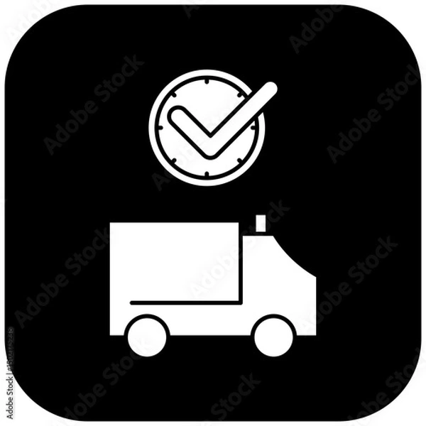 Obraz ambulance icon design on time
