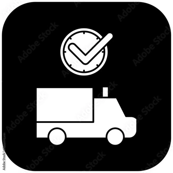 Obraz ambulance icon design on time