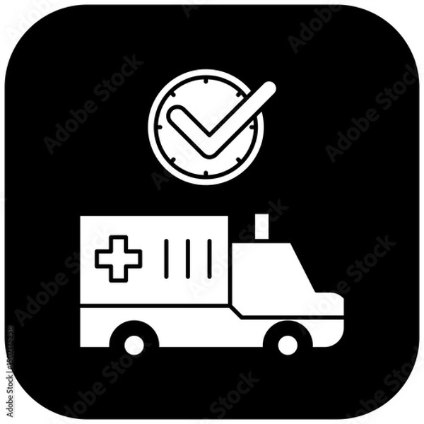 Obraz ambulance icon design on time