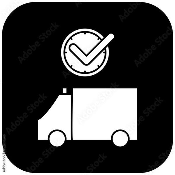 Obraz ambulance icon design on time