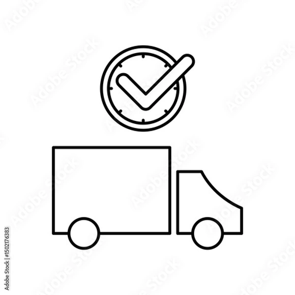 Fototapeta ambulance icon design on time