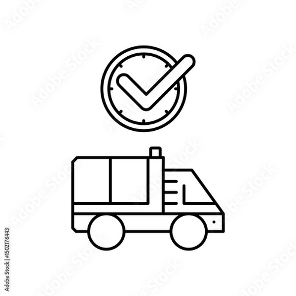 Fototapeta ambulance icon design on time