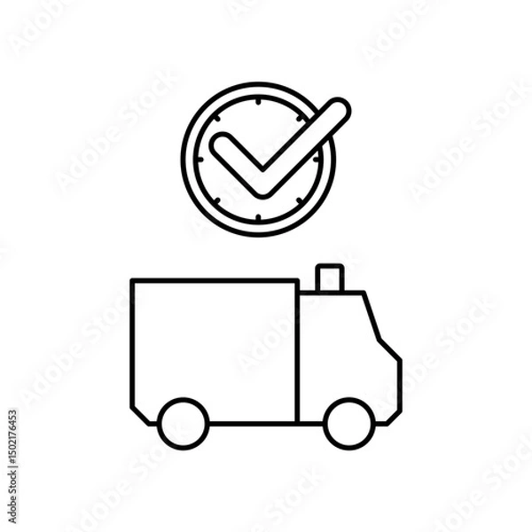 Fototapeta ambulance icon design on time