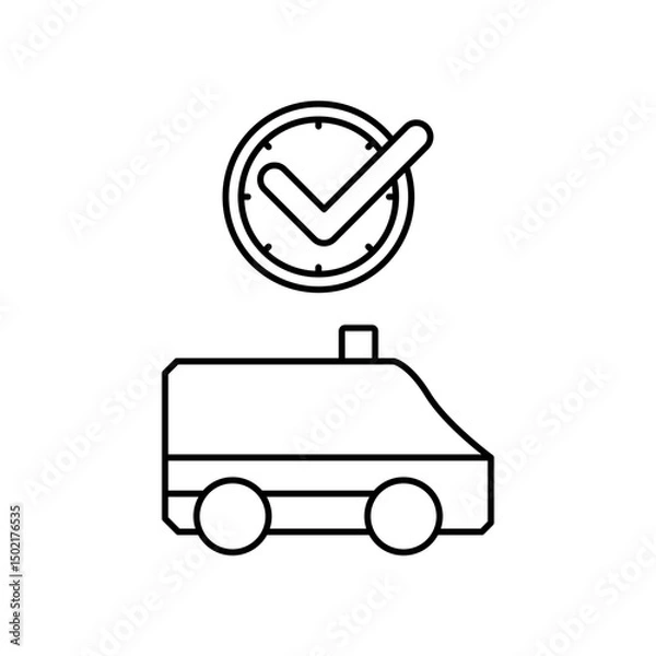 Fototapeta ambulance icon design on time