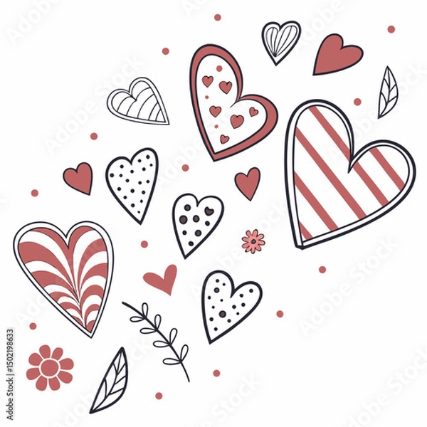 Fototapeta heart with flowers