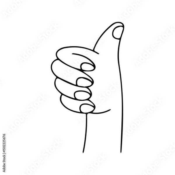 Obraz Thumbs Up Icon. Hand With Thumbs Up Gesture Illustration. Ok And Agree Sign. Support And Like Symbol.