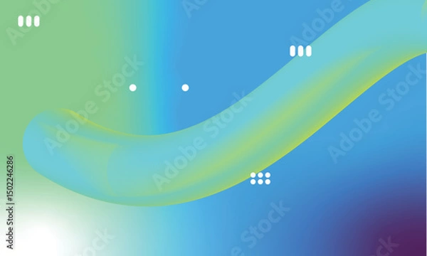 Obraz vibrant abstract background featuring flowing gradient line in shades of blue and green, creating dynamic and modern visual effect