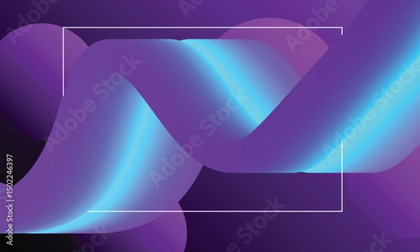 Obraz vibrant abstract background featuring smooth, flowing lines in shades of purple and blue, creating dynamic and modern visual effect