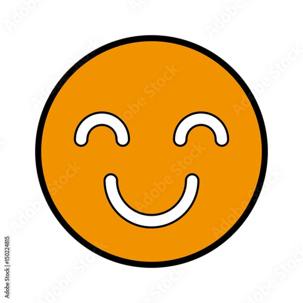 Obraz happy face isolated icon vector illustration design