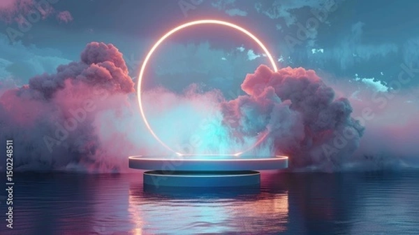 Fototapeta Neon Horizon Platform
