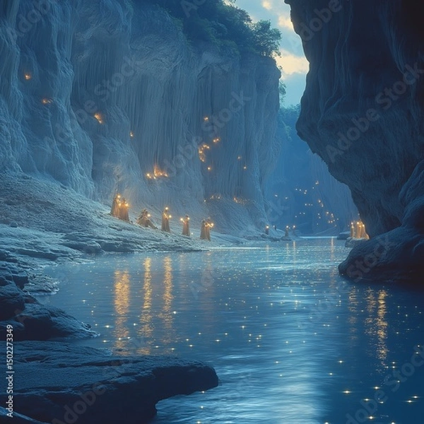 Fototapeta iceberg in the sea,generative ai illustration