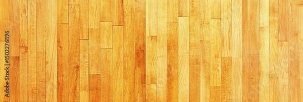 Fototapeta A close-up of a light wood floor with planks running vertically