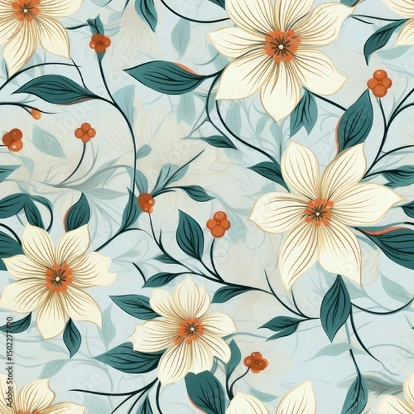 Fototapeta inticate flowers delicate intertwined