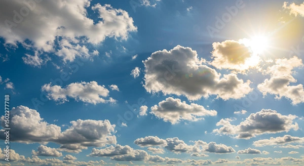 Obraz Symmetrical Cumulus Cloud in Blue Sky