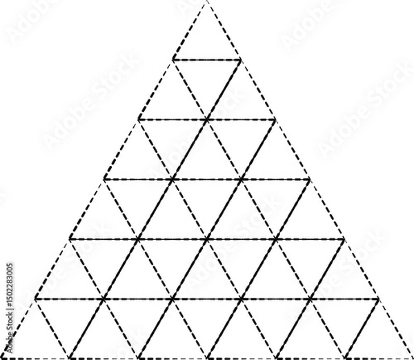 Obraz Geometric shapes dash line. Decoration element