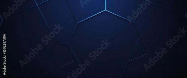 Obraz Abstract background showing a futuristic technological grid pattern with blue lights,futuristic, abstract, light, modern, technology, blue, bright, dark, design, pattern, background, 