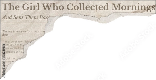 Obraz Ripped Newspaper vintage. Torn pieces of newspaper realistic texture for journal, collage, banner, poster, 90s design