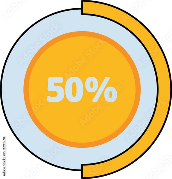 Obraz Infographic Progress Chart Element