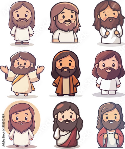 Obraz Cartoon Jesus illustration

