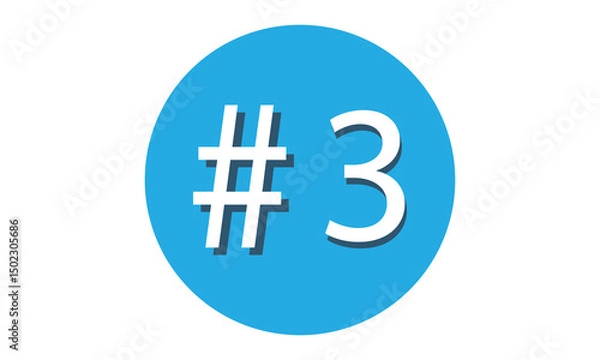 Obraz # Number  Written Illustration Art Poster . Vector Illustration . EPS  10 . 